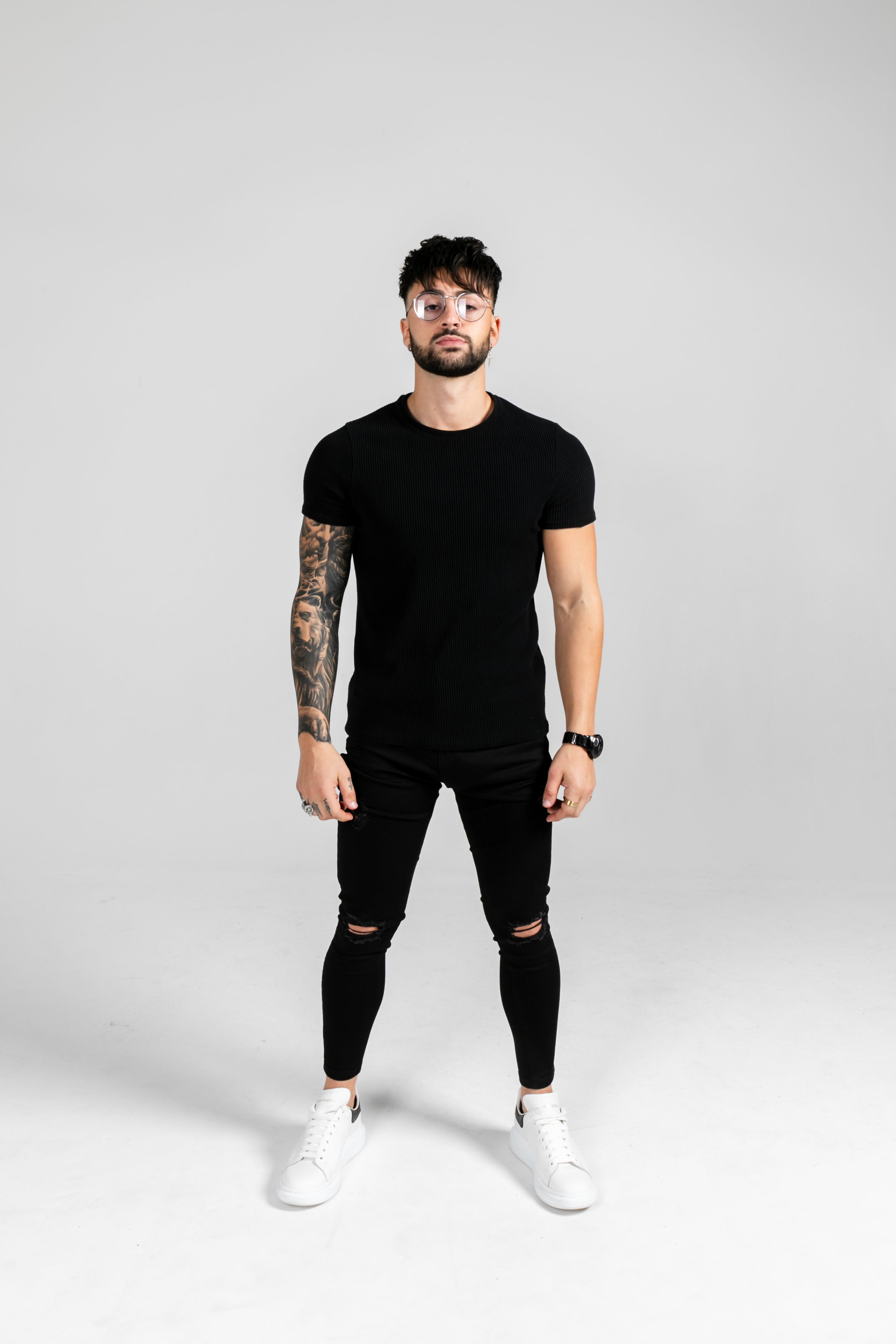 Black Ripped And Repaired | Marzzi Jeans Australia